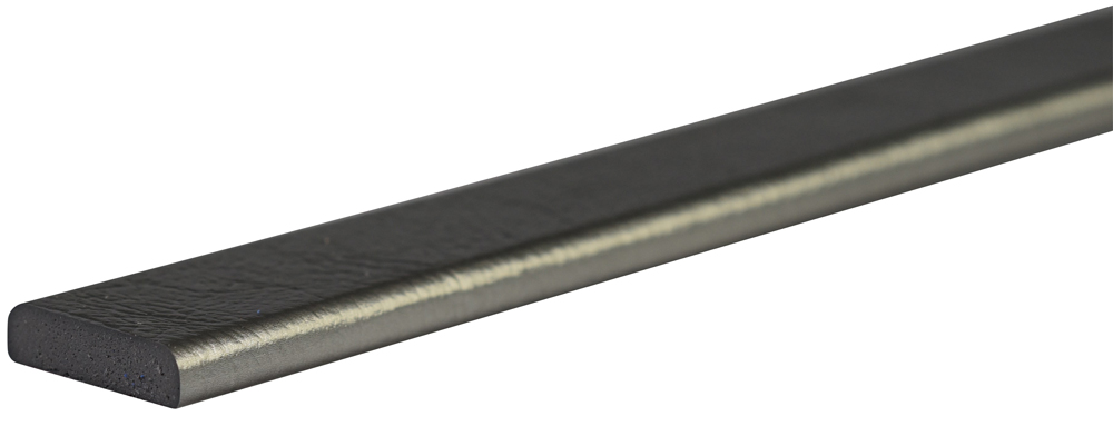 Knuffi Wandschutz Profil Typ F 40 x 11 mm silber PU - 1,00 m Standard Warnschutz Profil Flachleiste extra schmal aus Polyurethan - Flächenprofil einfarbig mit selbstklebender Fläche (SM-PF-100012) Bild-01