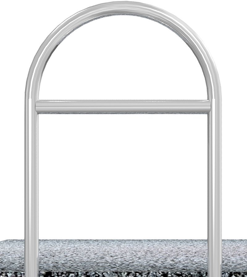 Schake Rundbügel Stahl mit Querholm OD Ø 48 mm moosgrün - 650 x 900 mm