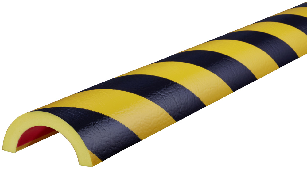 Knuffi Rohrschutz Profil Typ R50 Ø 50 mm gelb | schwarz PU - 1,00 m Standard  (SM-PR-10019) Bild-02