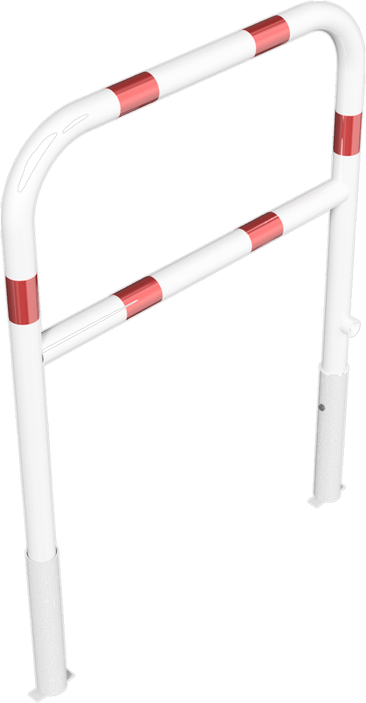 Schake Wegesperre Stahl mit Knieholm HD Ø 60 mm weiß | rot - 1000 x 1400 mm