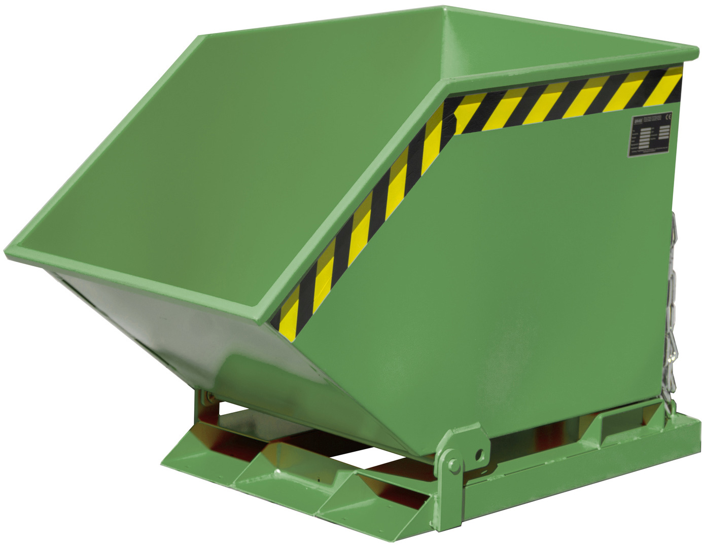 Bauer Muldenkipper KK-250 - RAL 6011 Kippmulde 250 Liter für Stapler - Schuttmulde resedagrün pulverbeschichtet (BA-4541-01-0000-4) Bild-01