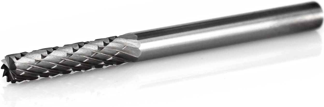 procut Hartmetallfrässtift -TiAlN beschichtet- Zylinderform mit Stirnverzahnung ZYA-S A30314-6E-100 mm Schaft-∅ 3 mm - Kopf-∅ 3 mm - Kreuzverzahnung (PC-A30314-6E-100-mm) Bild-01