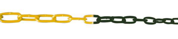 Schake Absperrkette Stahl 6 mm gelb | schwarz - 10 m