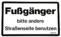 ESDA Klebeschild - Fußgänger