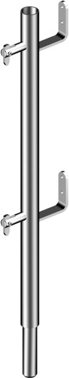 Layher Universalpfosten Geländerpfosten mit Bretthaltebügel und Kippstift (LB-7903.001) Bild-01