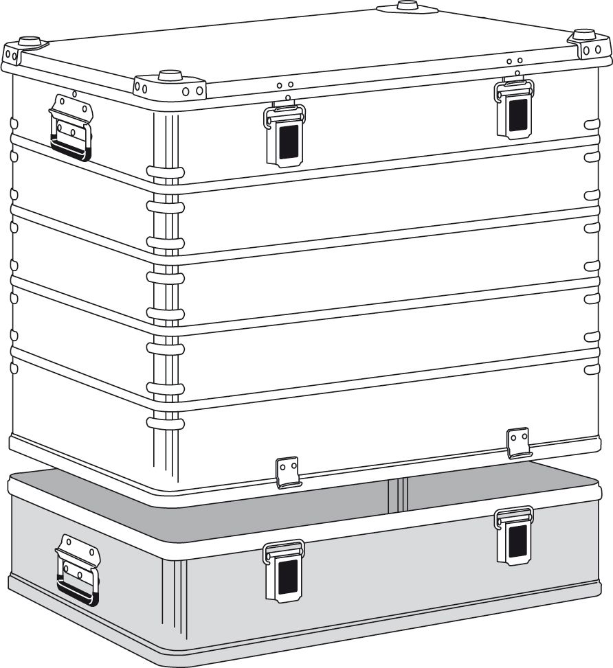 ZARGES Alu Universalkiste K 470 Plus Oberteil 240 Liter