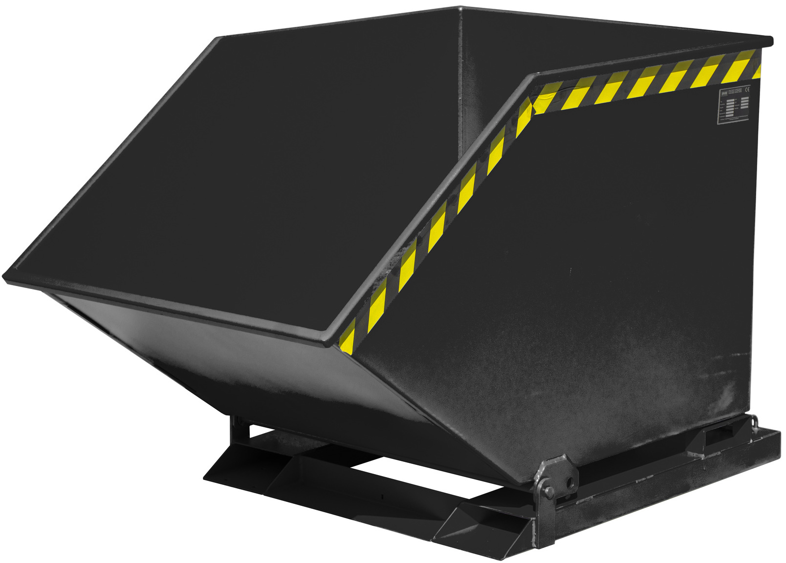 Bauer Muldenkipper KK-600 - RAL 7021 Kippmulde 600 Liter für Stapler - Schuttmulde schwarzgrau pulverbeschichtet (BA-4541-03-0000-16) Bild-01