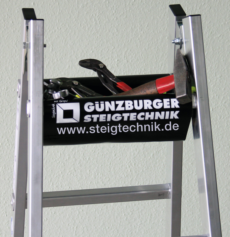 Günzburger Stehleiter Vollkunststoff 2x5 Sprossen Leiter beidseitig begehbar (GB-36405) Bild-03