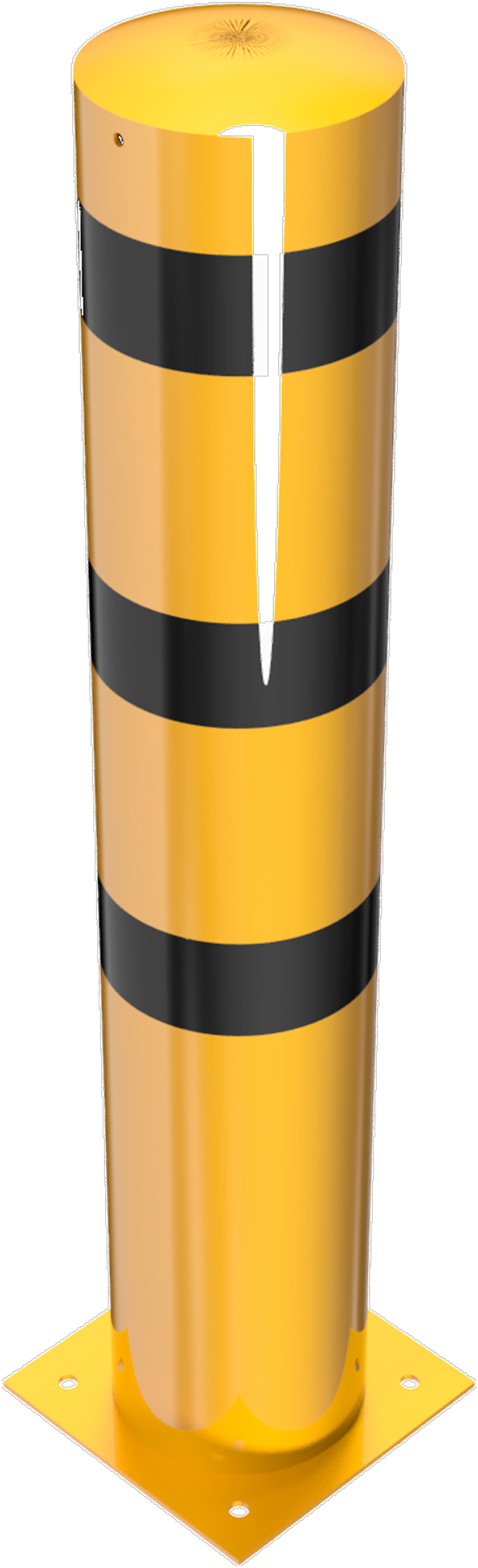 Schake Stahlrohrpoller OD Ø 273 mm gelb | schwarz - 1,50 m