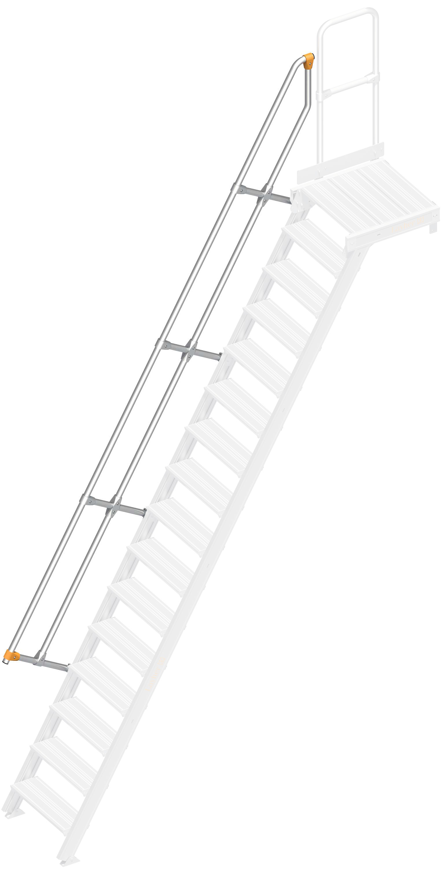 Layher Handlauf Plattformtreppe | Überstieg 60° 16 Stufen