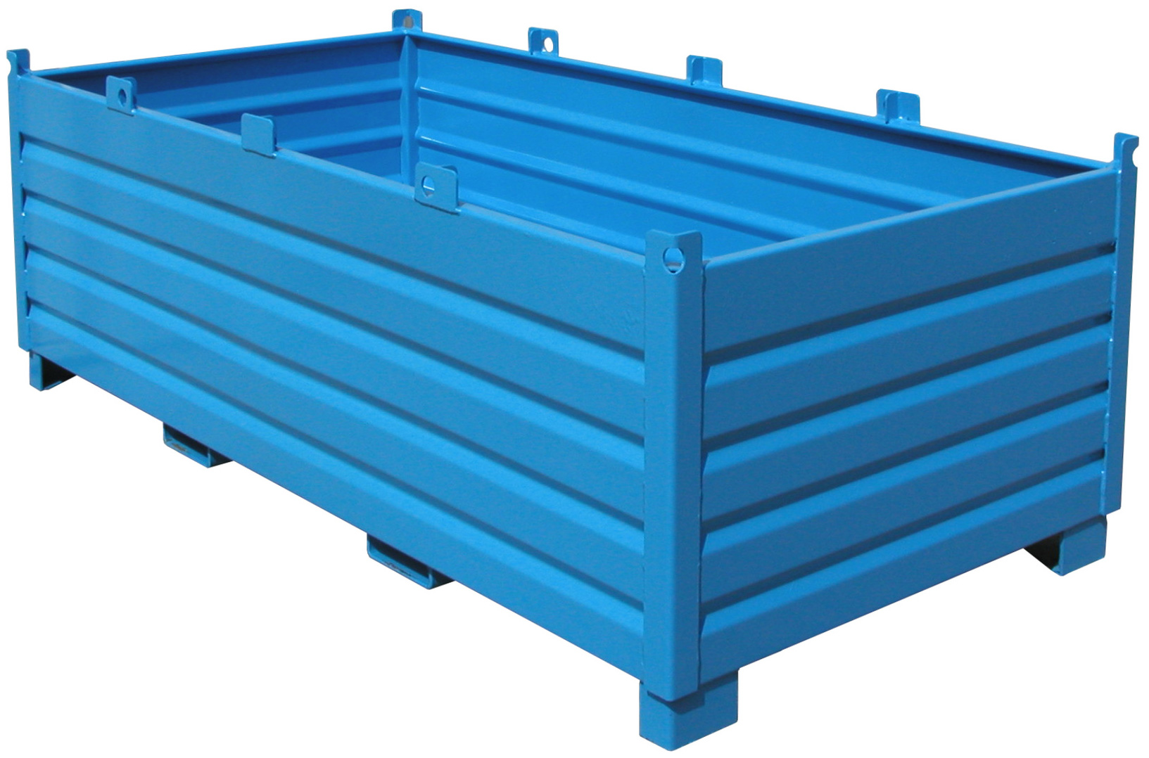 Bauer Sammelbehälter-System SBS-2000 - RAL 5012 Stapelbehälter 2000 Liter für Stapler - Schuttmulde lichtblau pulverbeschichtet (BA-4511-03-0000-3) Bild-01