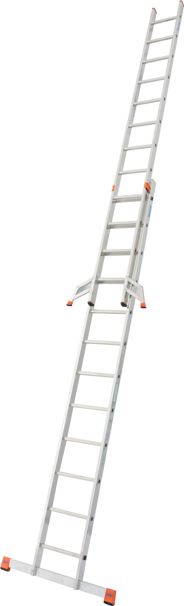Krause Alu-Sprossenschiebeleiter Monto 2x12 Sprossen