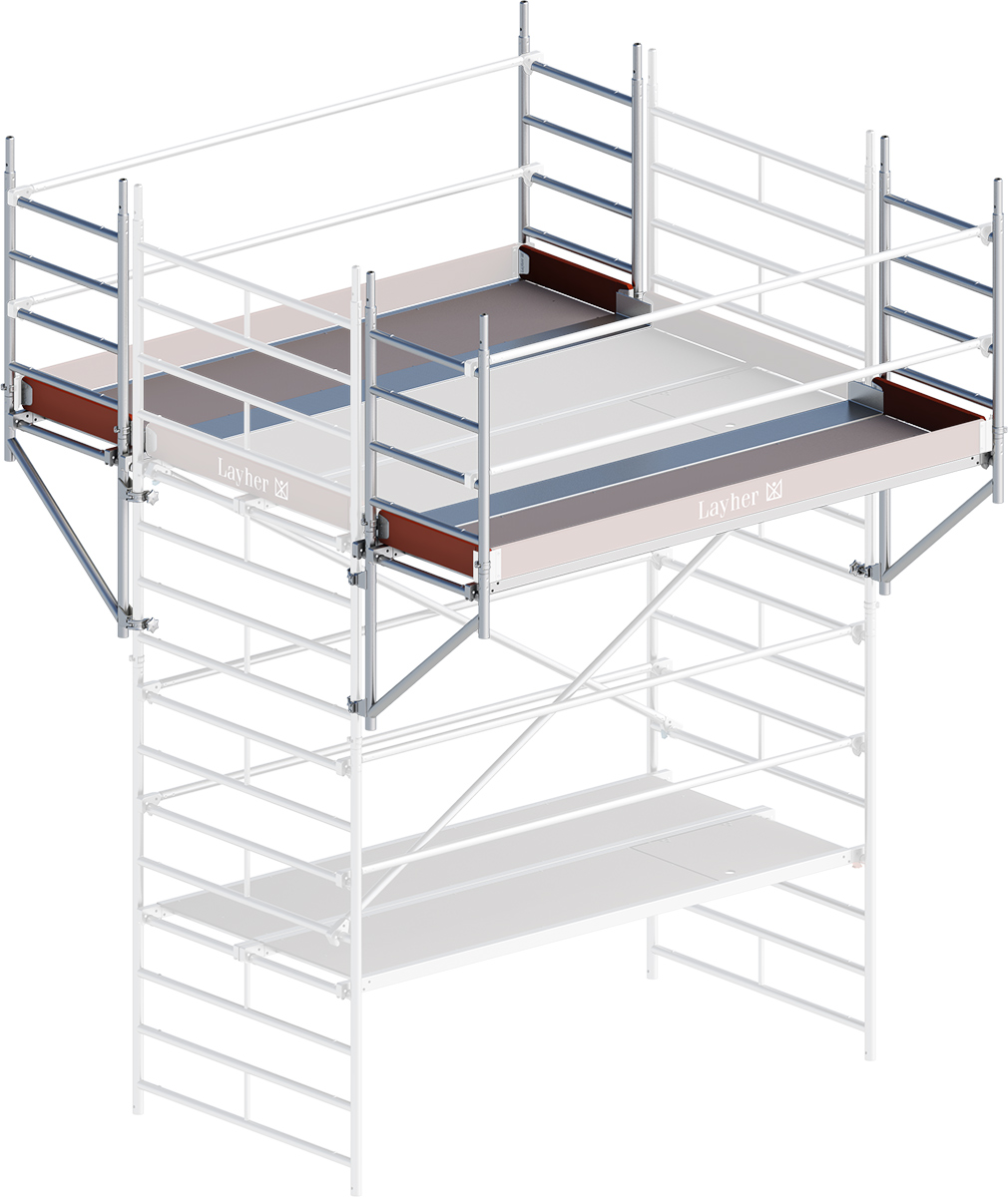 Layher Alu Fahrgerüst Konsolbelagfläche 2-fach