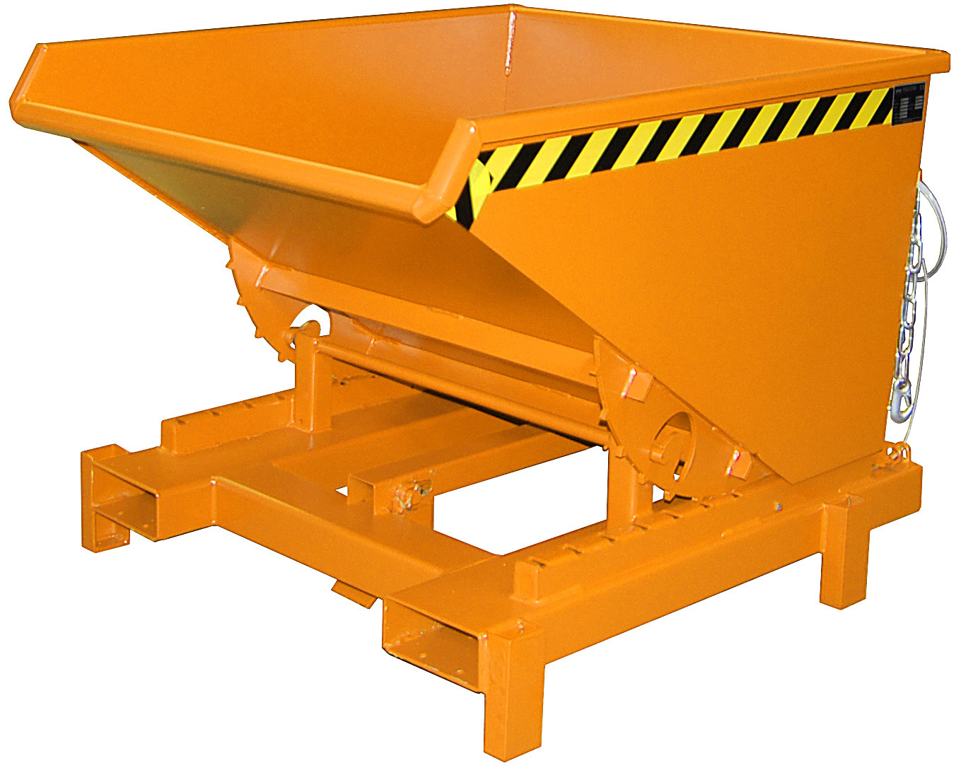 Bauer Schwerlastkipper SK-600 - RAL 2000 Kippmulde 600 Liter für Stapler - Kippcontainer gelborange pulverbeschichtet (BA-4498-21-0000-1) Bild-01