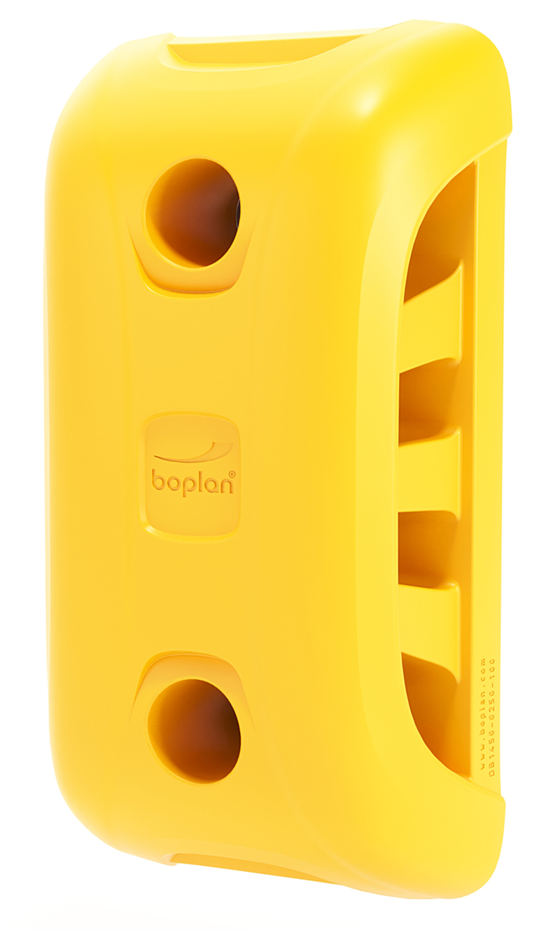 boplan Rampenpuffer Dock Bumper gelb - 442 x 246 x 102 mm Anfahrschutz Laderampe verstärkt aus Polyurethan zum aufdüben (BP-PPDB1450-0250-100YE) Bild-01