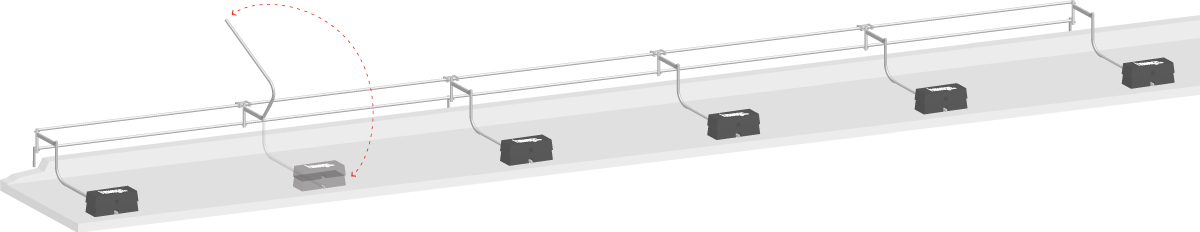 Layher Flachdach Seitenschutz stationär 15,35 m