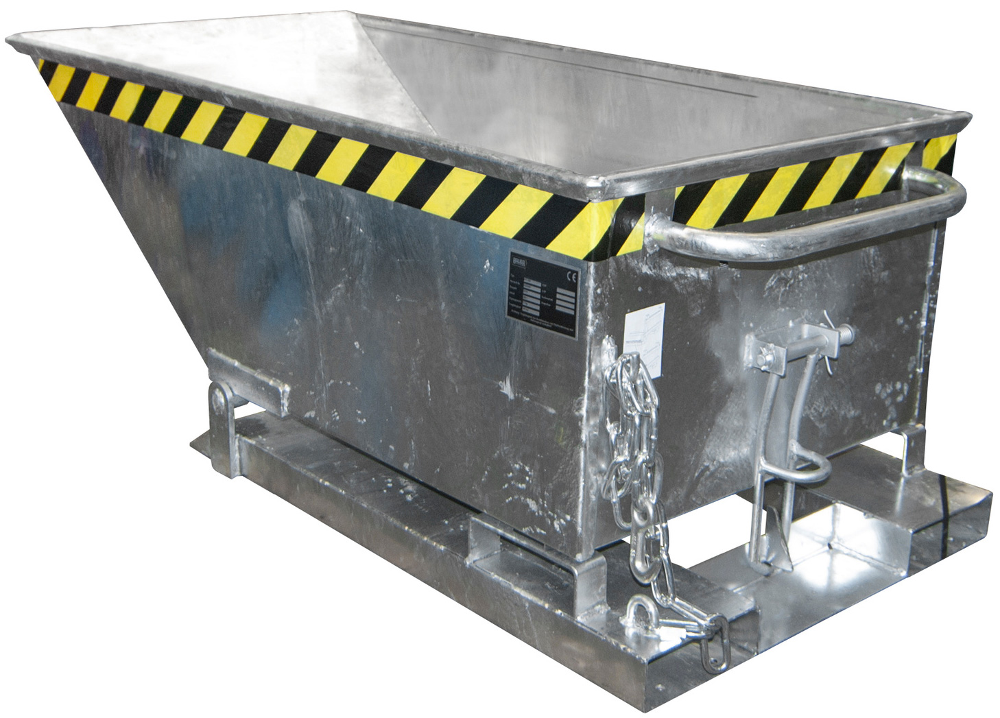 Bauer Muldenkipper KN-250 - verzinkt Kippmulde 250 Liter für Stapler - Schuttmulde Stahl verzinkt (BA-4541-06-0000-7) Bild-01