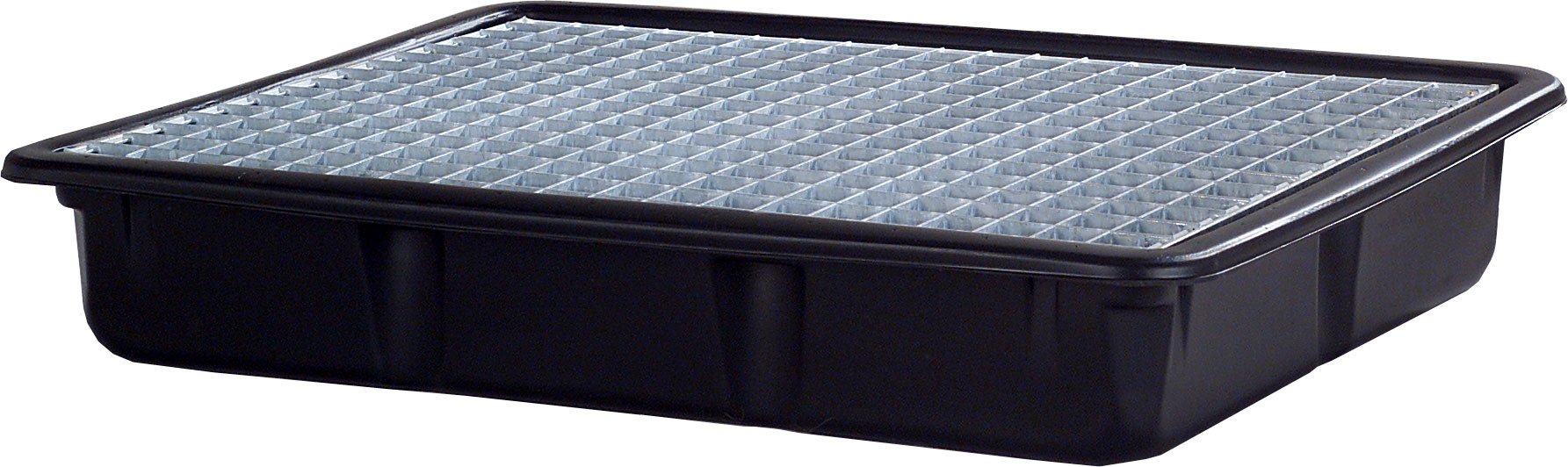 KIGA Auffangwanne Kunststoff - 800 x 600 x 130 mm G - VPE 3 3 Stück Sicherheitsauffangwanne PE mit Gitterrost - Gefahrstoffwanne 41 Liter Volumen (KI-2562-1) Bild-01