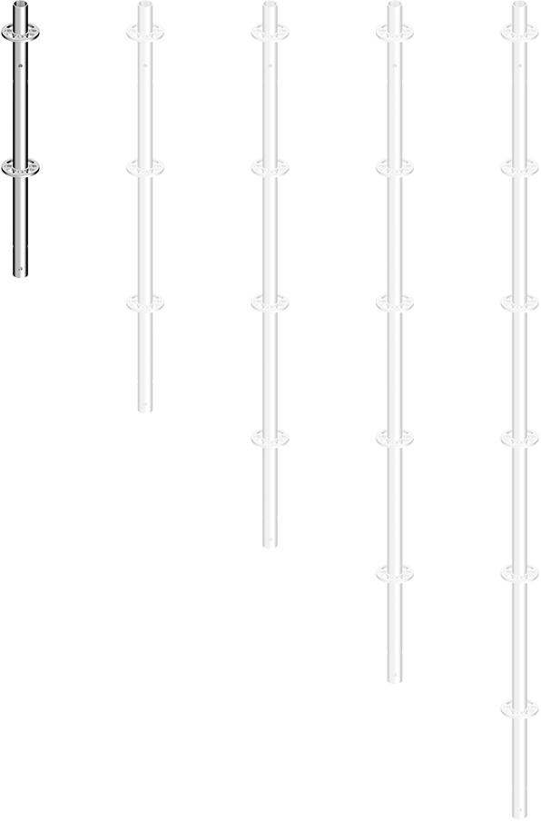 Layher Allround Stiel Alu 1,00 m RV