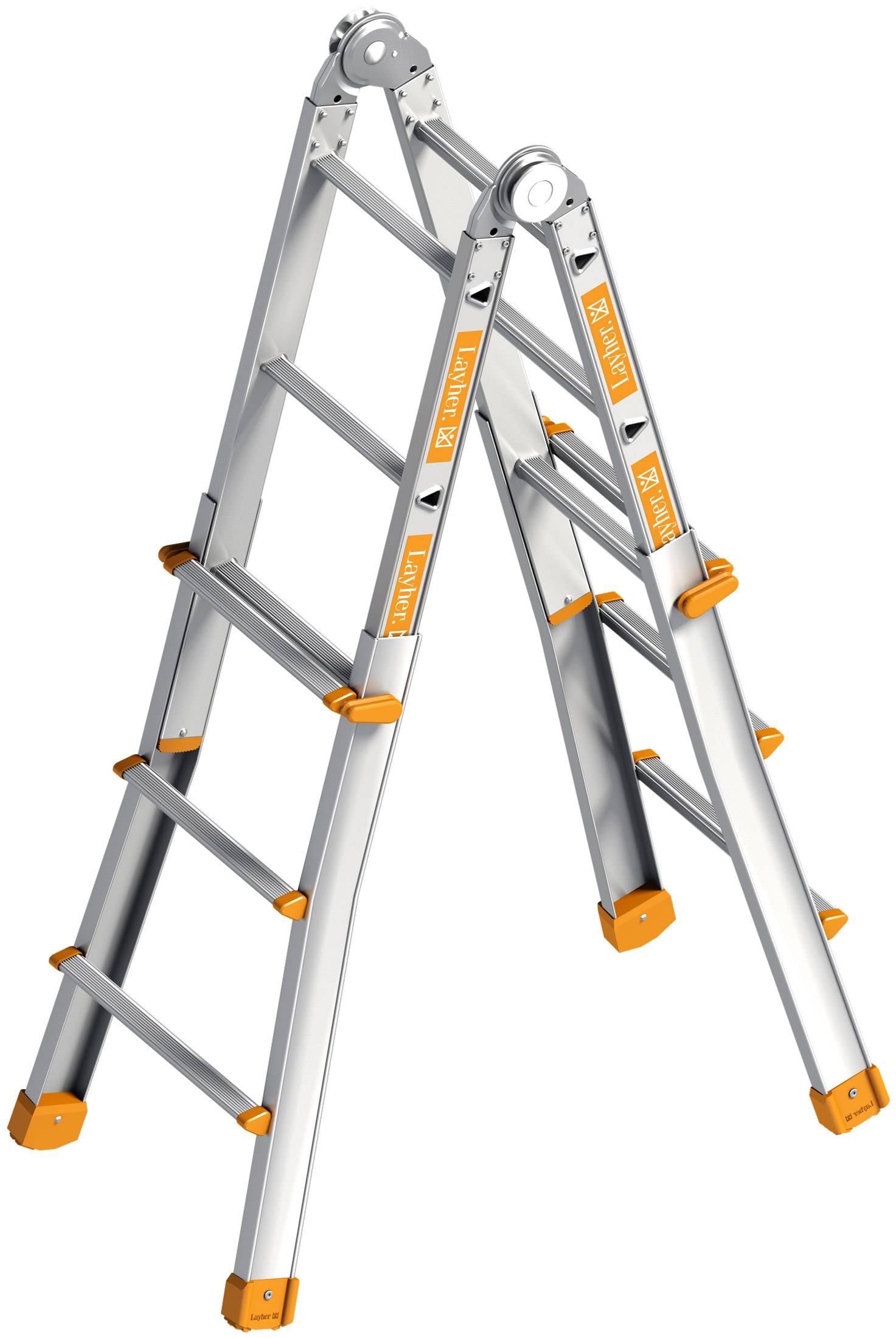 Layher Teleskopleiter Alu 4x3 Sprossen