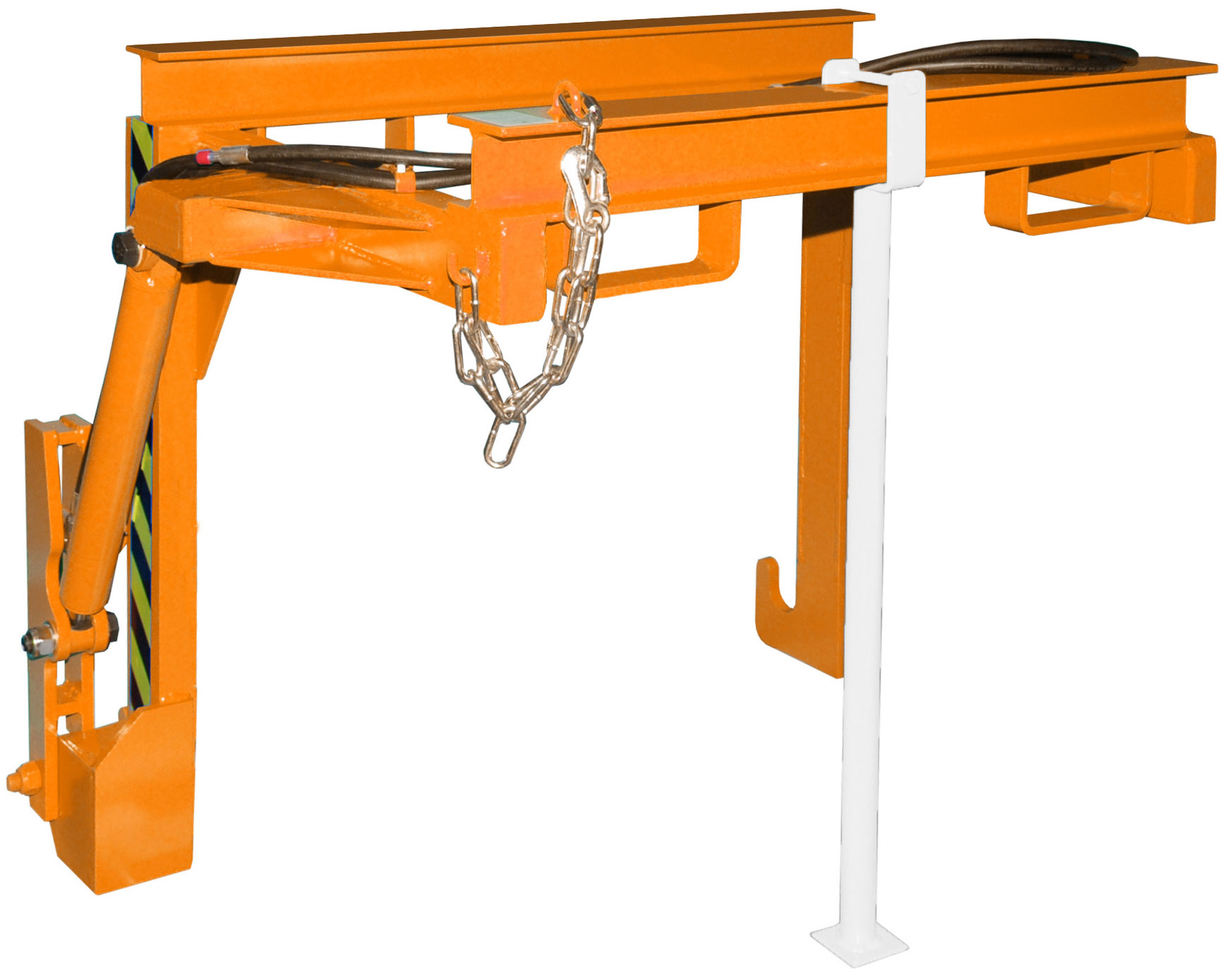 Bauer Stapelkippbehälter Traverse BST-H-90 - RAL 2000 Kippvorrichtung hydraulisch für Kippmulde 900 Liter - Schuttmulde gelborange pulverbeschichtet (BA-4421-13-0000-1) Bild-01