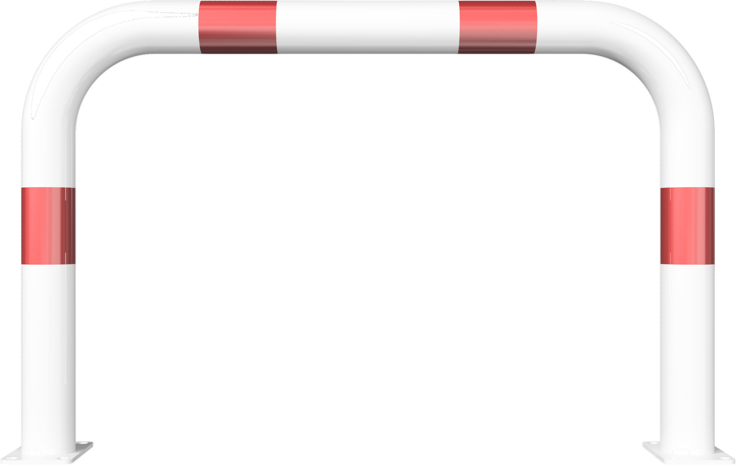 Schake Rohrbügel Stahl OD Ø 76 mm weiß | rot - 1000 x 650 mm