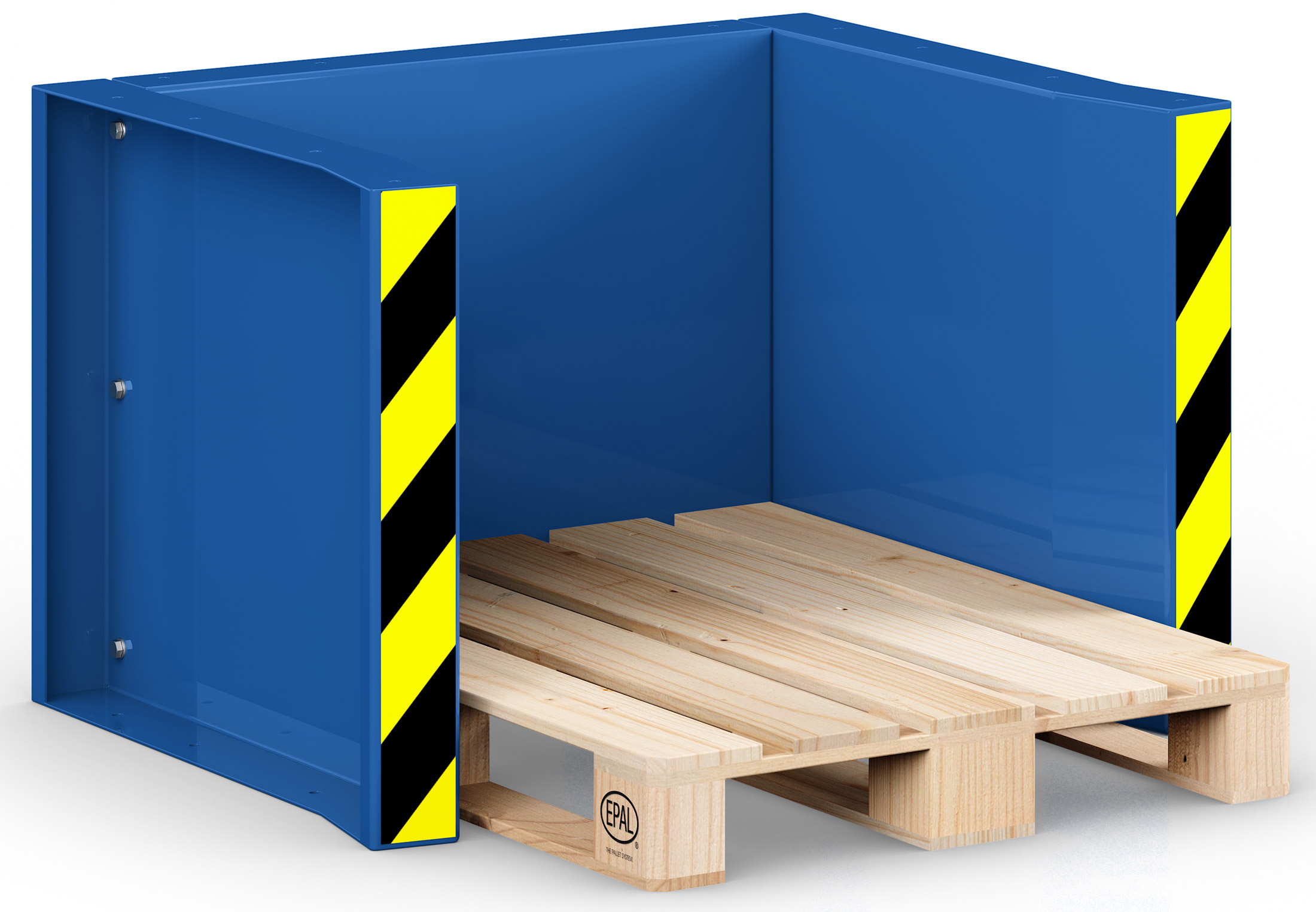 RR Industrietechnik Paletten Stapelstation RPS-05 - RAL 5010 Palettenspender für 5 Stück Europaletten - Palettenmagazin enzianblau pulverbeschichtet (RR-130500174) Bild-01