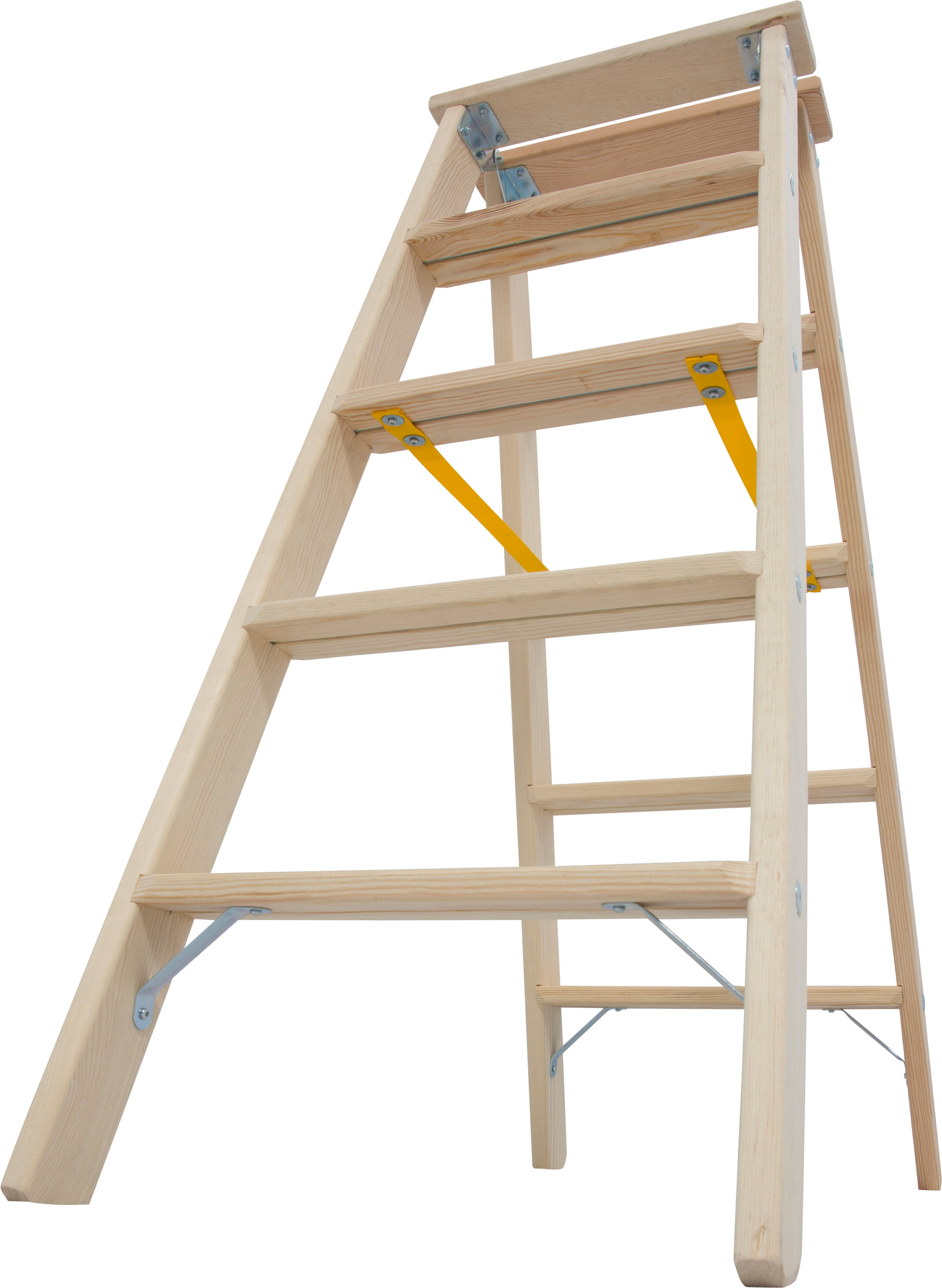 Krause Holz-Stufendoppelleiter 2x5 Stufen