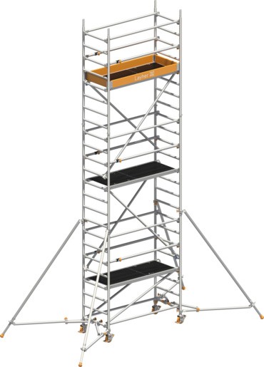 Rollgerüst Layher Uni Leicht P2 hawego 1413225 mit Stützen und Telegeländer - Arbeitshöhe 7,15 m  (LS-1413225-H) Bild-03