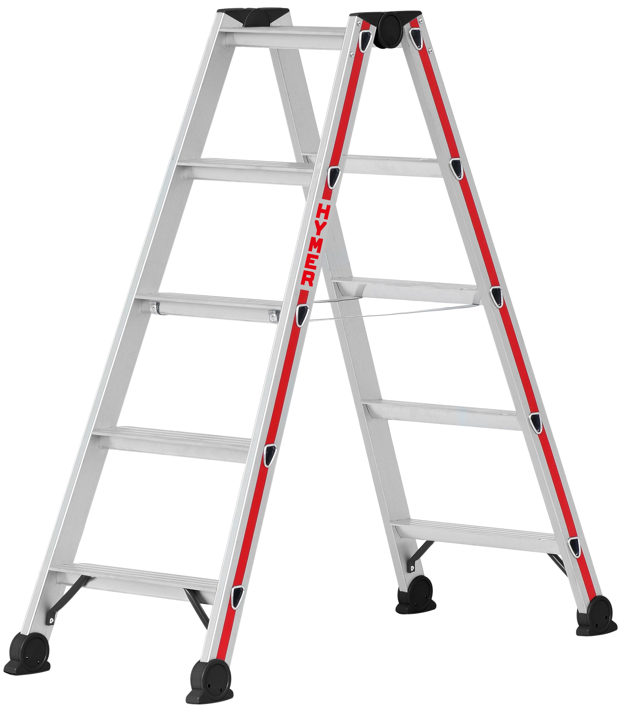 Hymer Stehleiter SC 40 Alu 2x5 Stufen Leiter beidseitig begehbar - Handwerkerprogramm (HY-402410) Bild-01