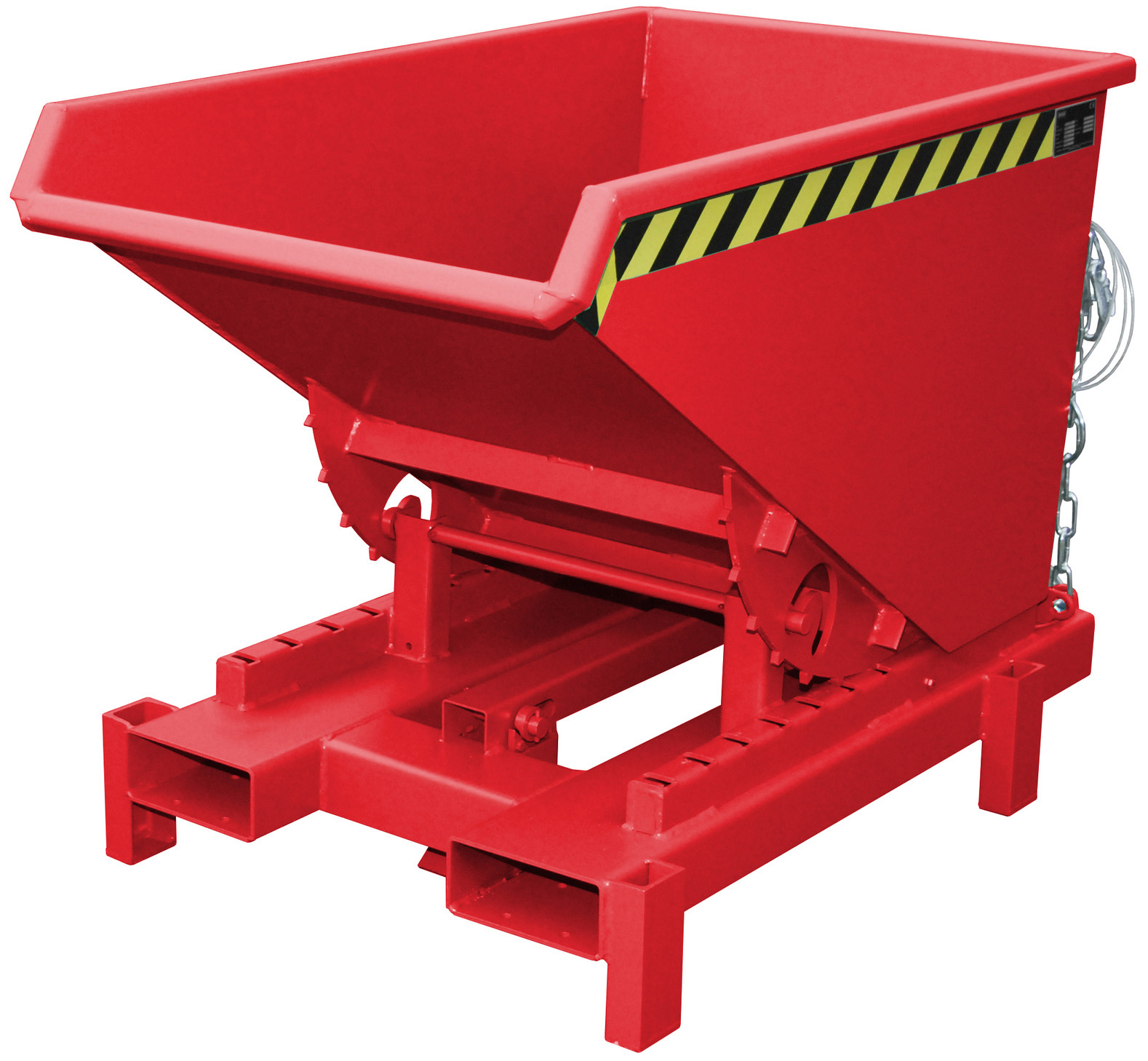 Bauer Schwerlastkipper SK-300 - RAL 3000 Kippmulde 300 Liter für Stapler - Kippcontainer feuerrot pulverbeschichtet (BA-4498-20-0000-2) Bild-01