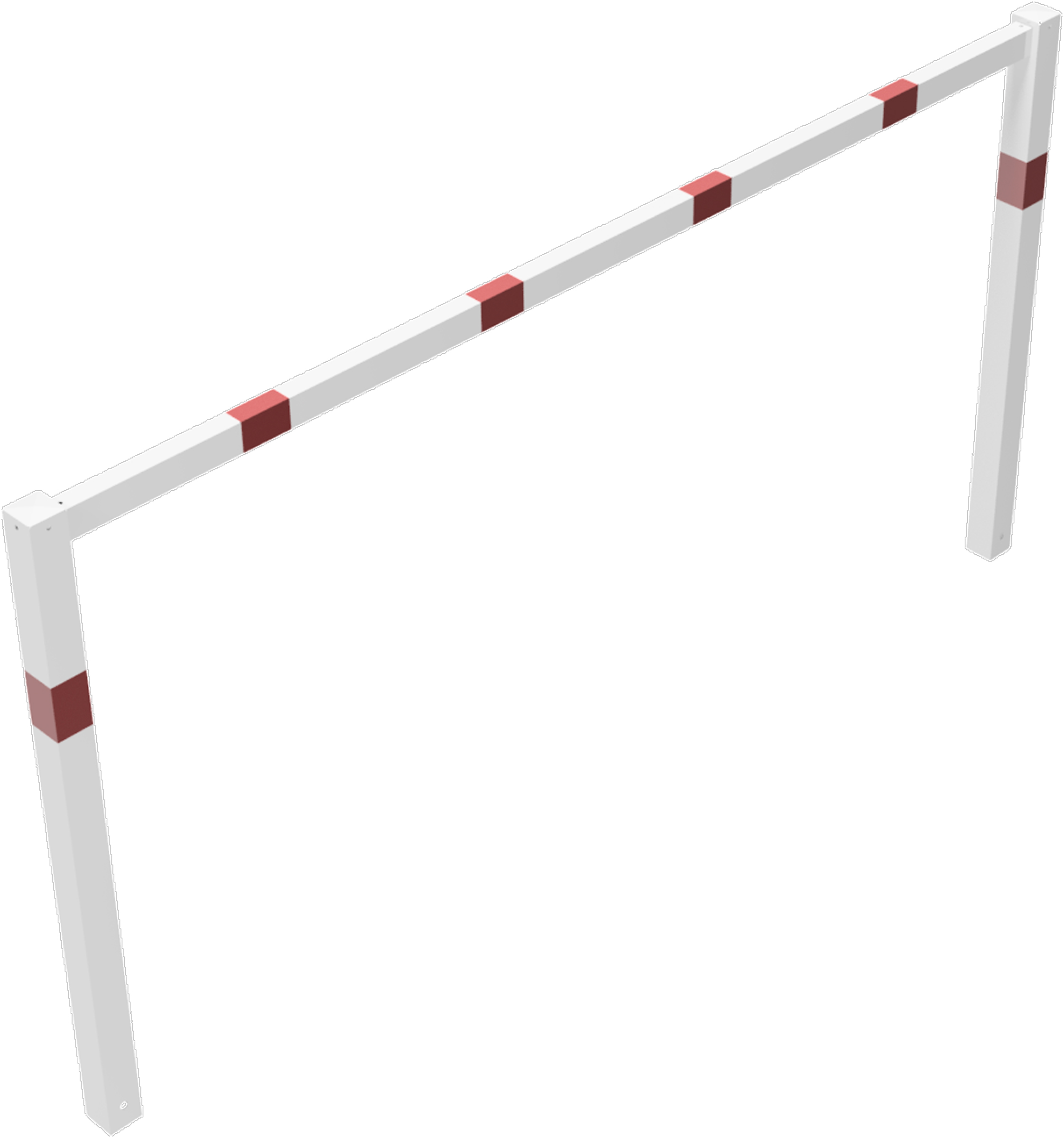 Schake Wegesperre Stahl OE 70 x 70 mm weiß | rot - 2500 x 1200 mm