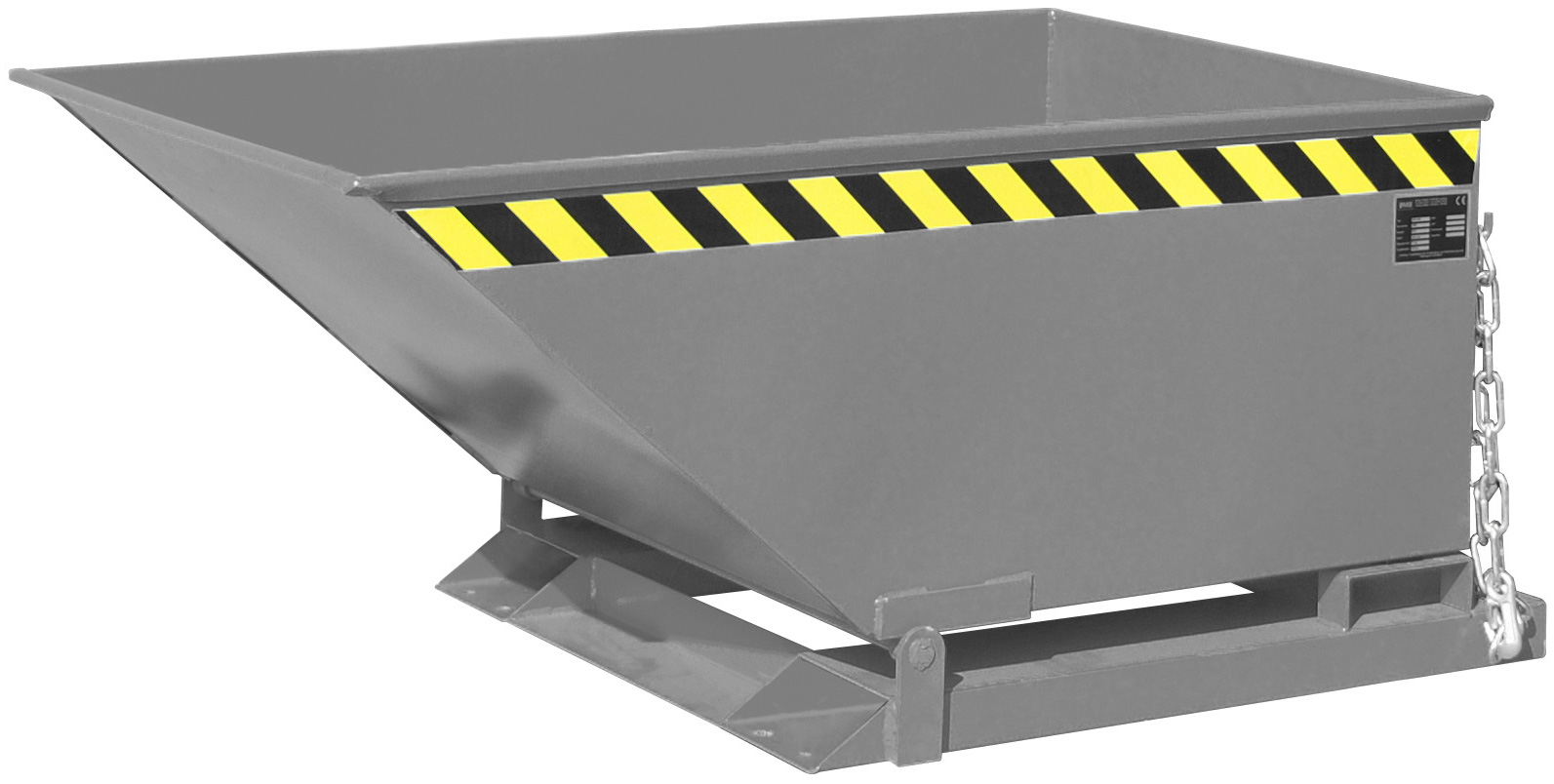 Bauer Muldenkipper KN-400 - RAL 7005 Kippmulde 400 Liter für Stapler - Schuttmulde mausgrau pulverbeschichtet (BA-4541-07-0000-5) Bild-01