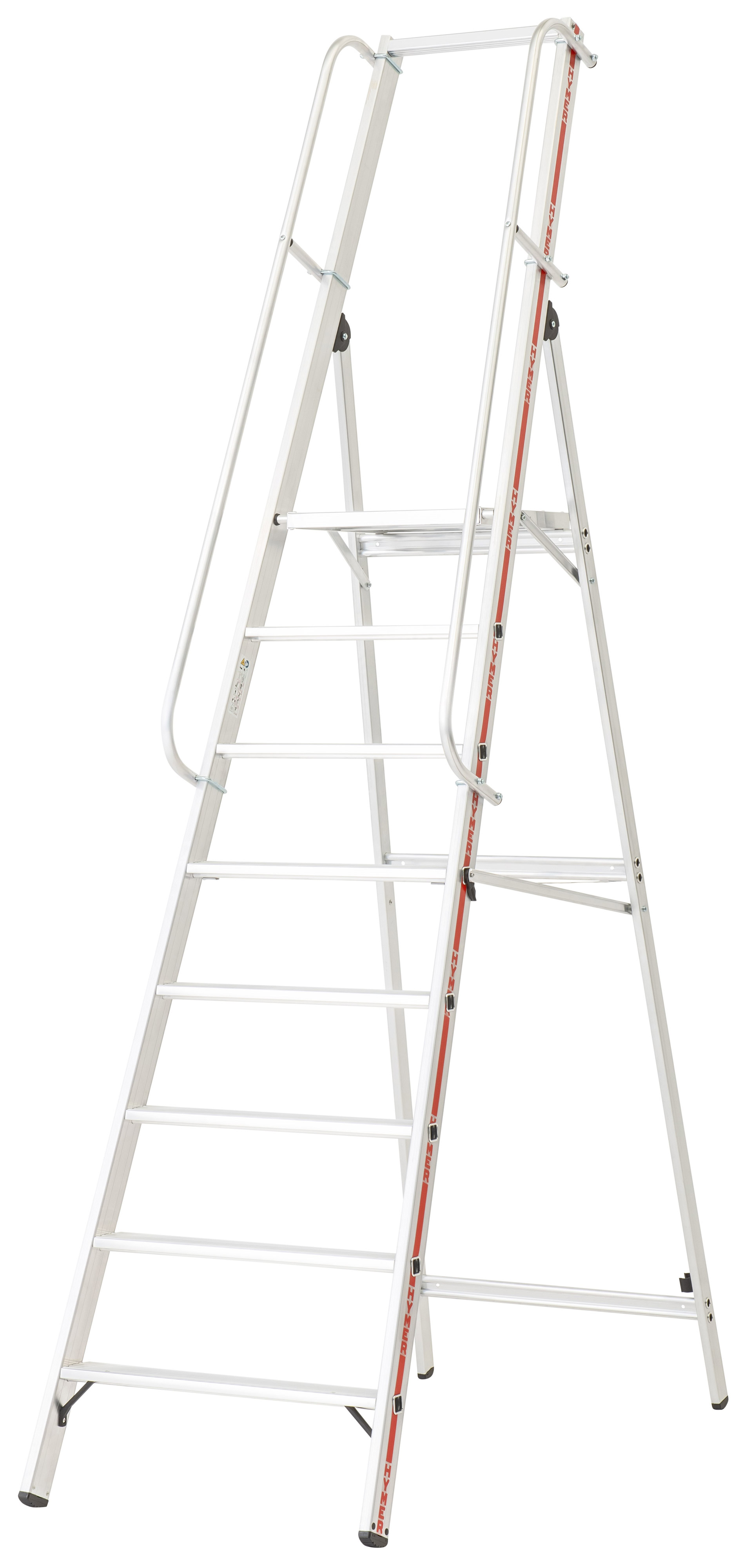 Hymer Plattformleiter mit Handlauf - 8 Stufen  (HY-807808) Bild-05
