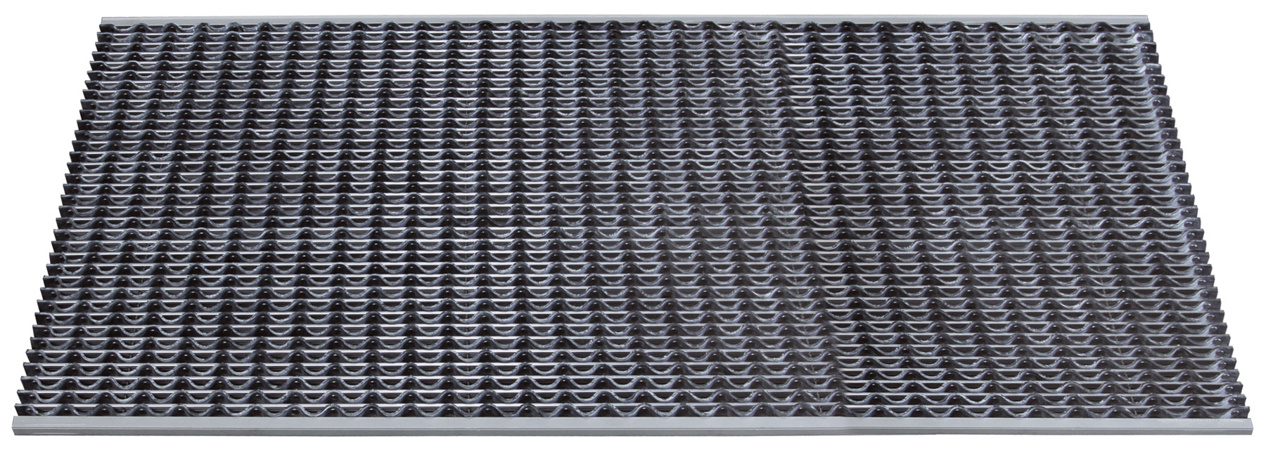 Miltex Schmutzfangmatte Eazycare Wave schwarz - 1585 x 785 x 22 mm Schmutzmatte Kautschuk-Aluminium für den Außenbereich | Grobschmutz - Schmutzfangläufer fertig konfiguriert und modular (MT-38070) Bild-01