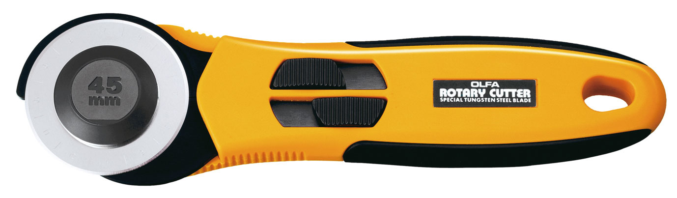 OLFA Rotationsmesser RTY-2|NS - Ø 45 mm Rollmesser Kunststoff mit langer Standzeit und Sicherungsverriegelung - Serie RB45 (FL-C0000601101) Bild-01