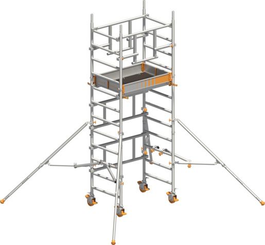 Rollgerüst Layher Solo Tower P2 SAFETY Plus 1621102 - Arbeitshöhe 4,15 m