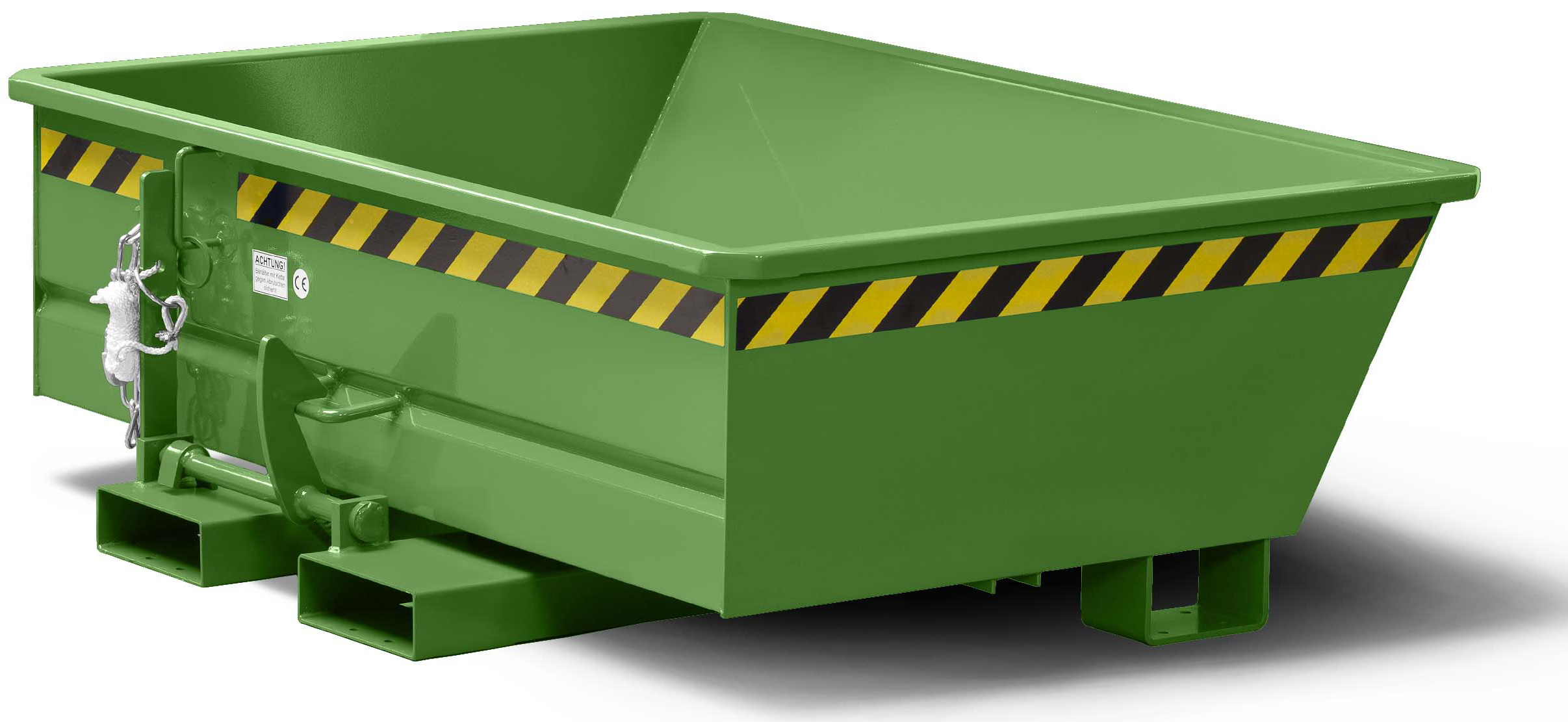 RR Industrietechnik Minikipper RMI-15 - RAL 6011 Kippmulde 150 Liter für Stapler - Schüttgutbehälter resedagrün pulverbeschichtet (RR-100800718) Bild-02