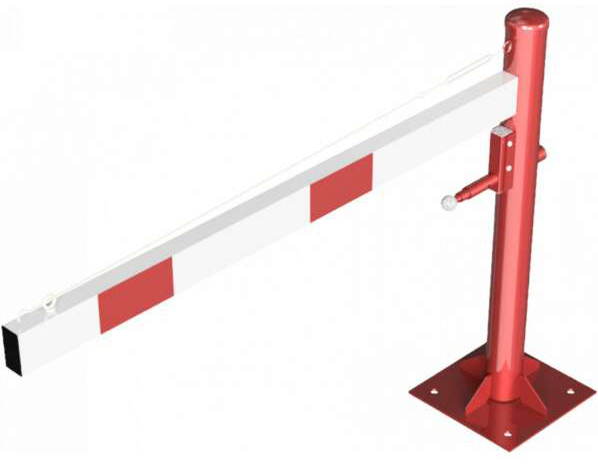 Schake Drehschranke - Schrankenbaum 100 x 50 mm ODV weiß | rot  - 1500 mm