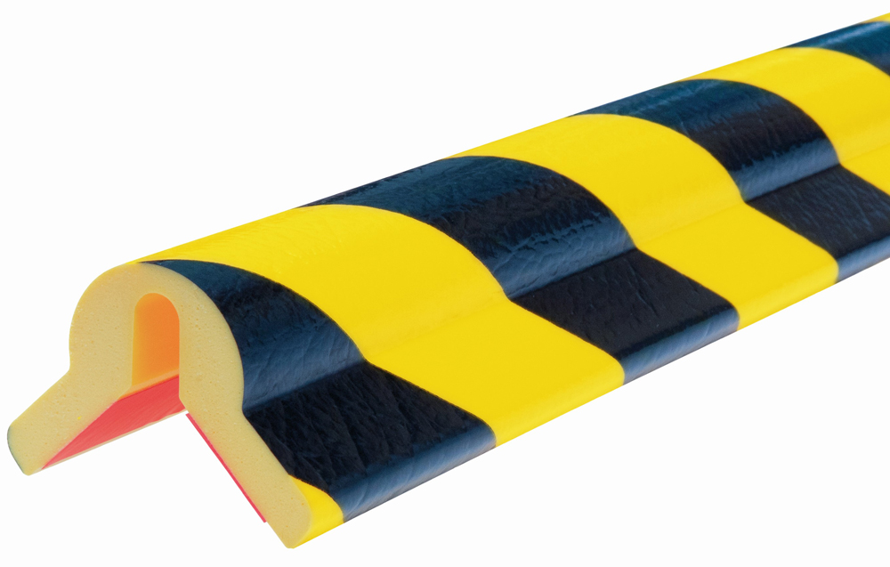 Knuffi Eckschutzprofil Typ Y 62 x 62 mm gelb | schwarz PU - 1,00 m Standard  (SM-PY-2000) Bild-02