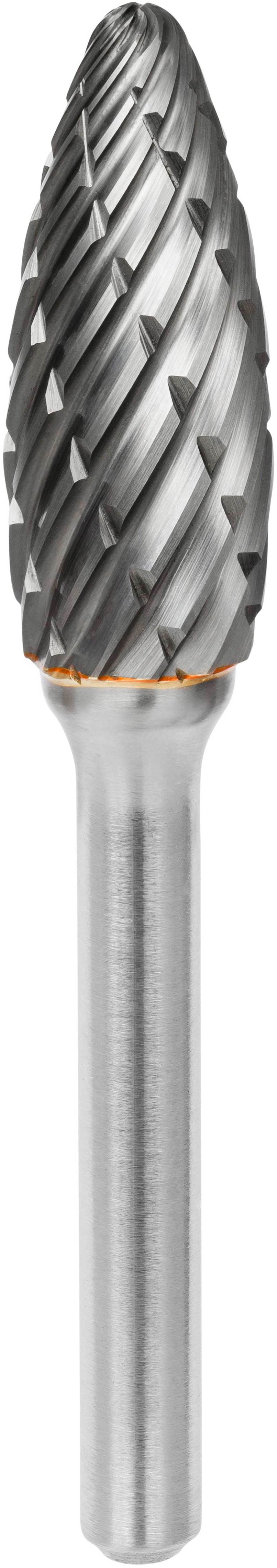 procut Hartmetallfrässtift Flamenform H H60820-6STEEL Schaft-∅ 6 mm - Kopf-∅ 8 mm - STEEL-Verzahnung (PC-H60820-6-STEEL) Bild-01