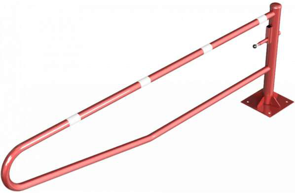 Schake Drehschranke - Schrankenbaum Ø 60 mm ODV rot | weiß - 3500 mm