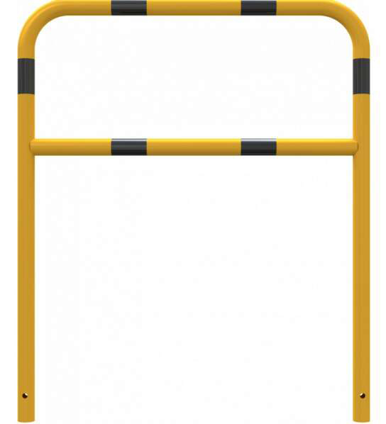 Schake Sperrbügel Stahl mit Knieholm OE Ø 48 mm gelb | schwarz - 1000 x 1000 mm