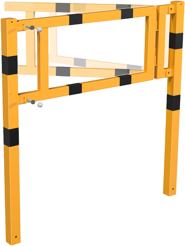 Schake Schutzgeländer Torelement 60 x 40 mm gelb | schwarz