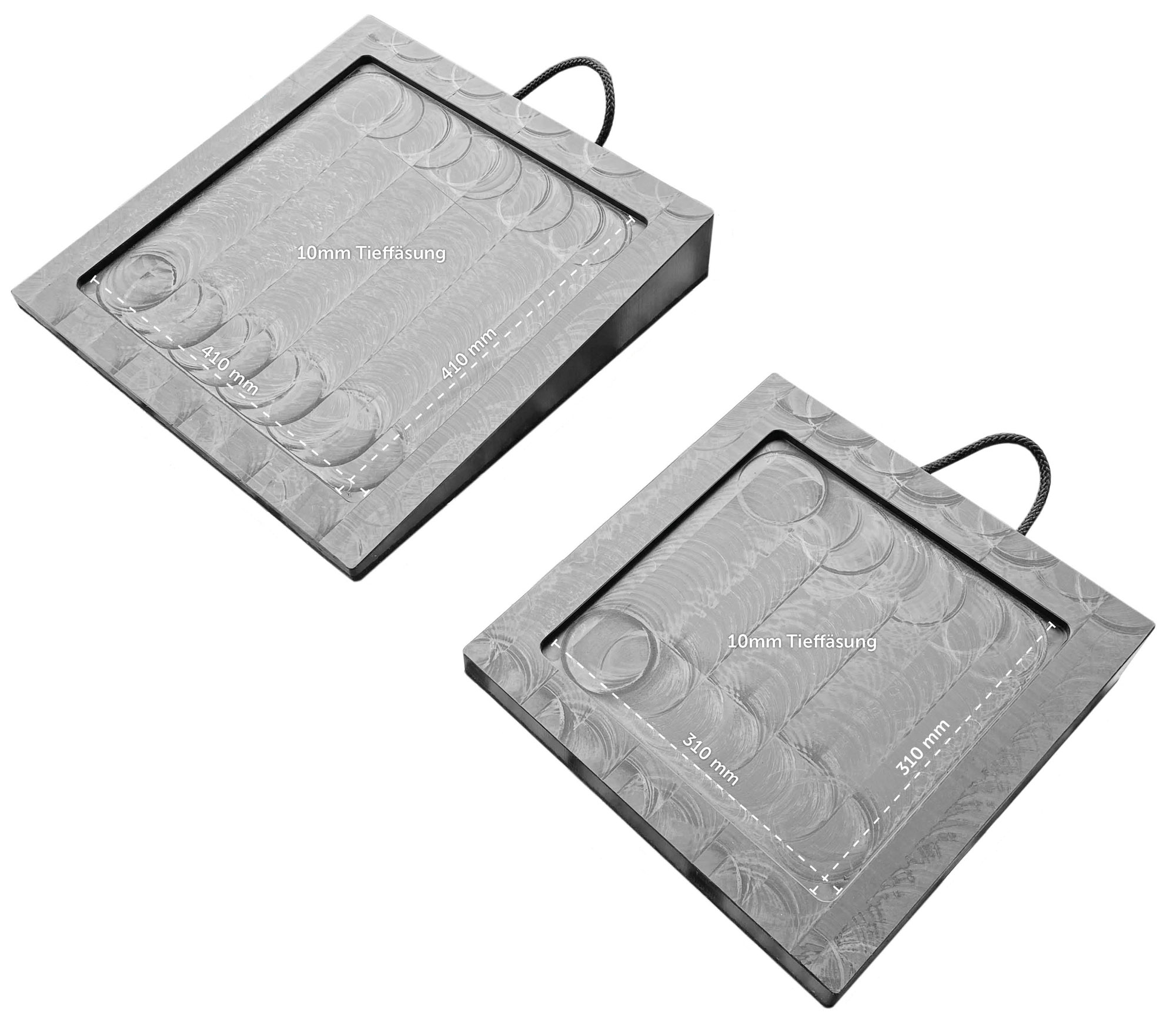 hawego Abstützplatte Anti-Rutsch mit 7,5° Neigung Unterlegplatte belastbar bis 15t - modular stapelbare Lastverteilungsplatte mit Neigung in Keilform (HW-C-ASP-N75-400-400-85) Bild-01