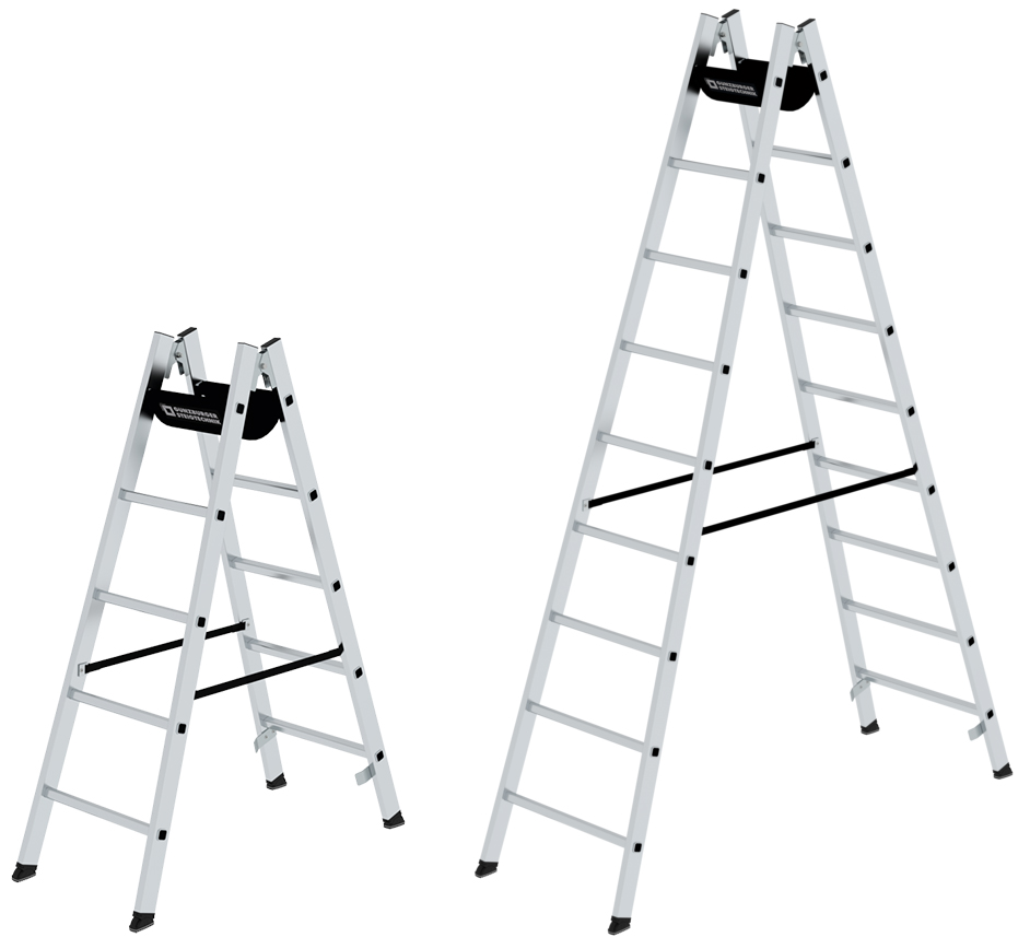 Günzburger Stehleiter Alu 2x5 - 2x9 Sprossen