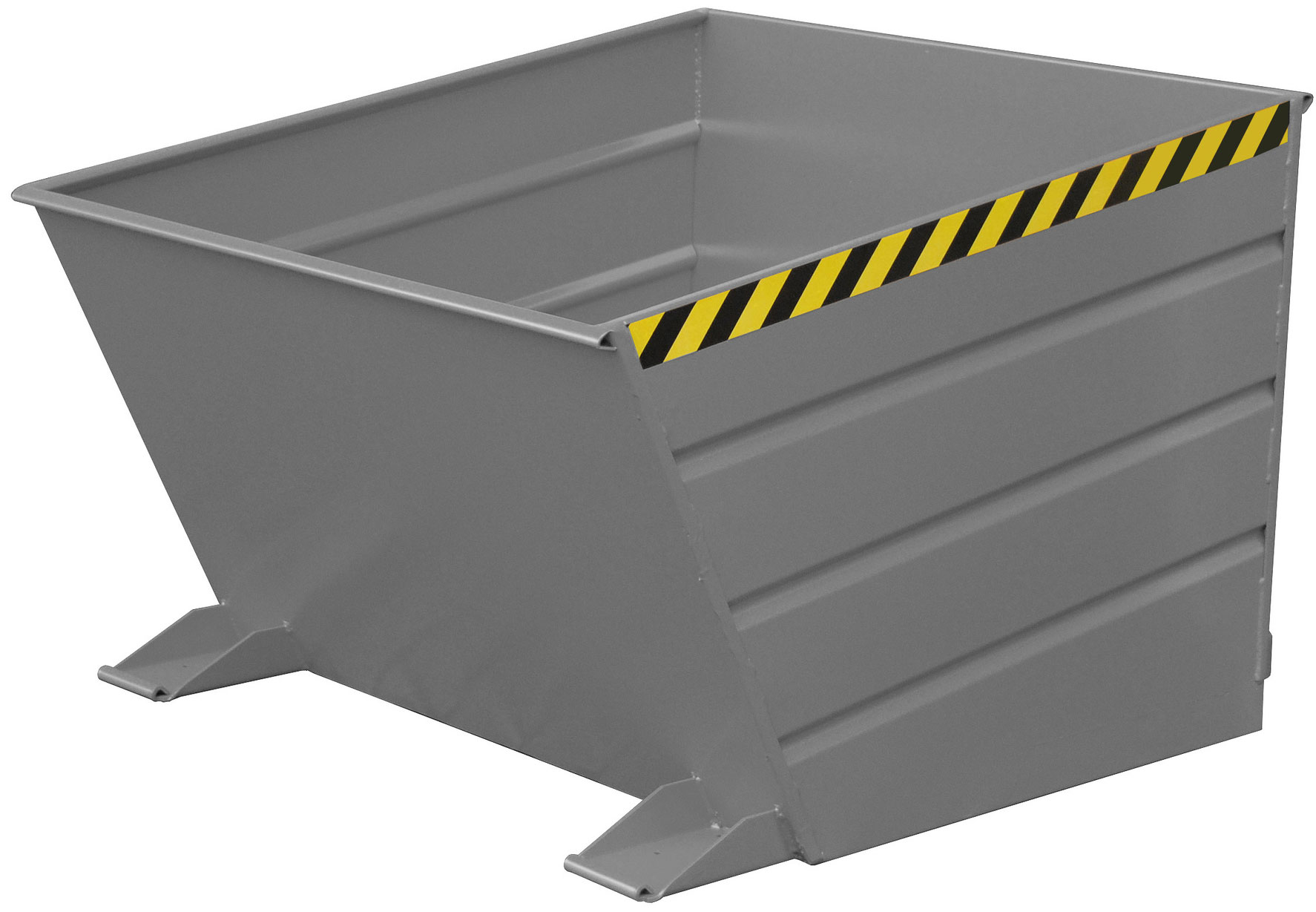 Bauer Kippbehälter VD-1000 - RAL 7005 Kippmulde 1000 Liter für Stapler - Schuttmulde mausgrau pulverbeschichtet (BA-4535-13-0000-5) Bild-01