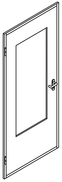 FLADAFI Tür mit Glasausschnitt für Mehrzweckbox MZB 2 Mehrpreis für natürliche Tageslichtausleuchtung des Raumcontainers  - nur in Verbindung mir einer FLADAFI-Box bestellbar (SB-F2712) Bild-01