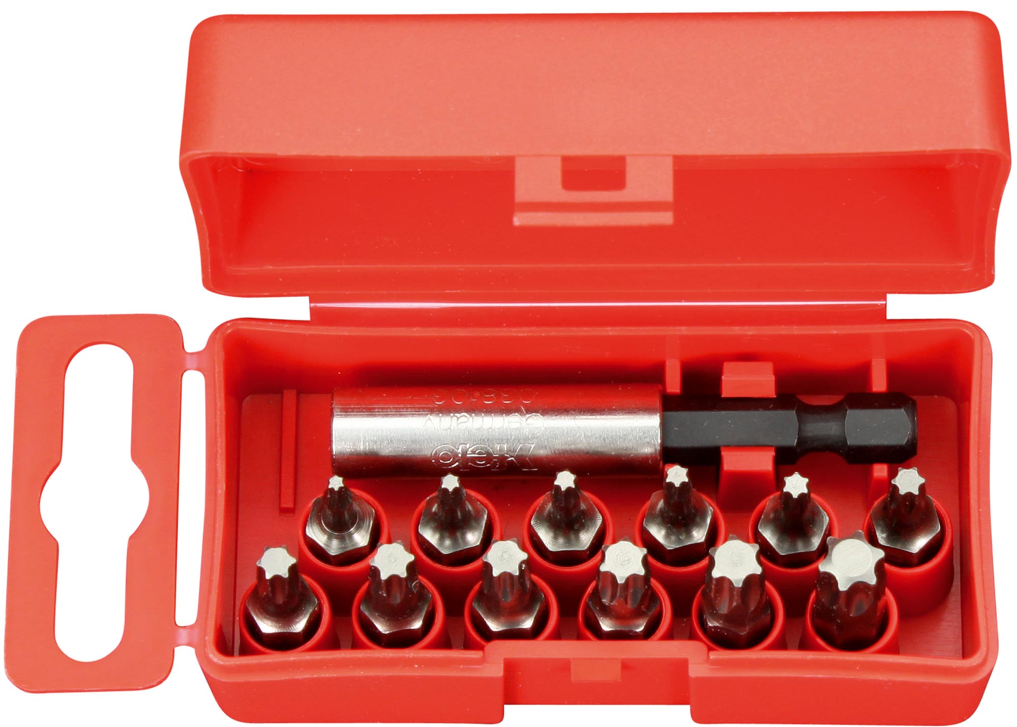 Felo Profi Bit-Box 13-teilig Industrie C 6,3 x 25 mm Torx T Bit Set - 12x Torx T | Bithalter (FL-02691016) Bild-01