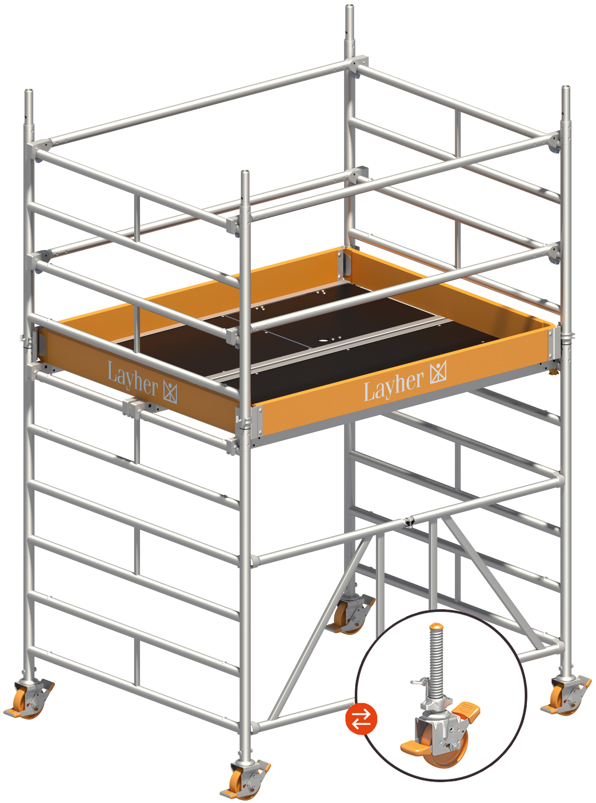 Rollgerüst Layher Zifa 150 hawego 1408310 - AH 3,81 m